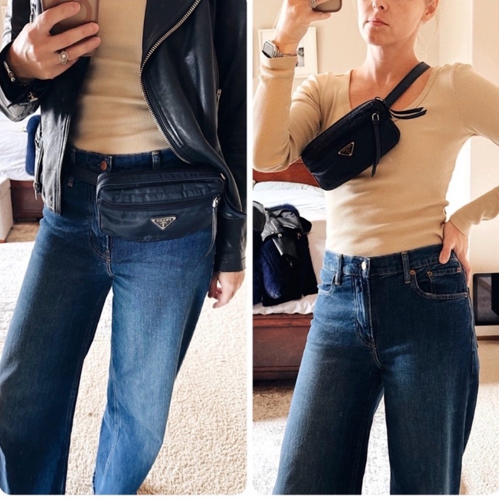 Authentic Prada Re Edition Nylon Triangle Logo Bl… - image 2